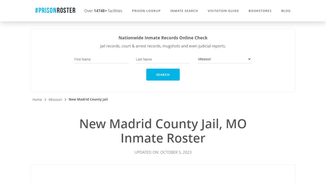 New Madrid County Jail, MO Inmate Roster - Prisonroster