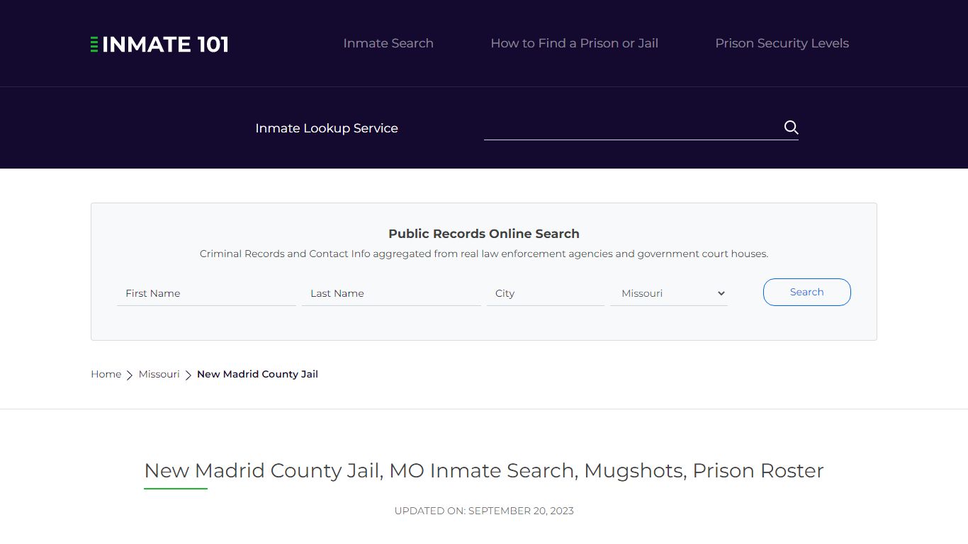 New Madrid County Jail, MO Inmate Search, Mugshots, Prison Roster